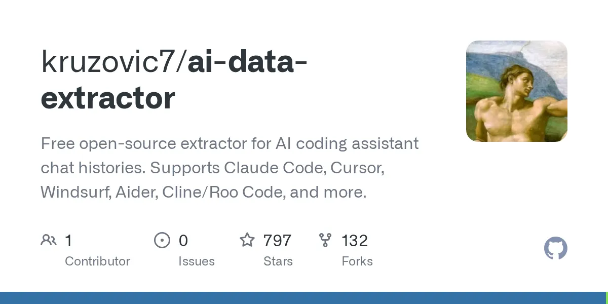 Export your AI coding chats into a single clean file