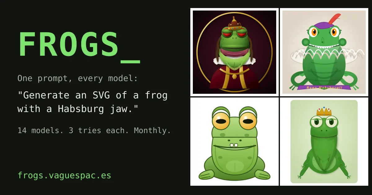 Why a frog with a Habsburg jaw is a surprisingly tough AI benchmark