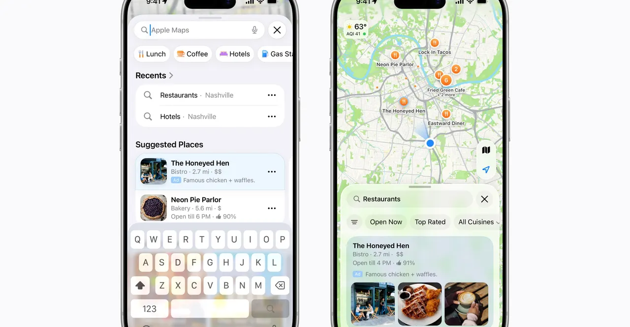 Apple Maps is officially rolling out ads in search results
