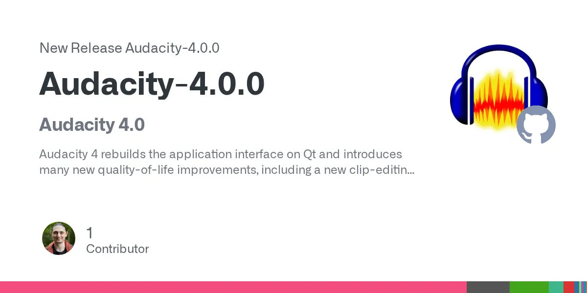 Audacity 4.0 arrives with a full UI rewrite