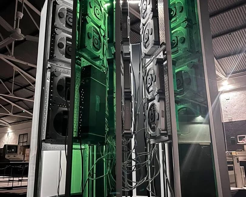 A functional 1976 Cray-1 replica powered by 30 old Mac Minis