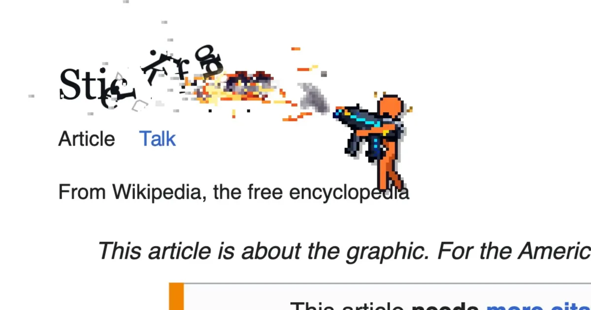 A web toy lets a armed stickman physically demolish any website