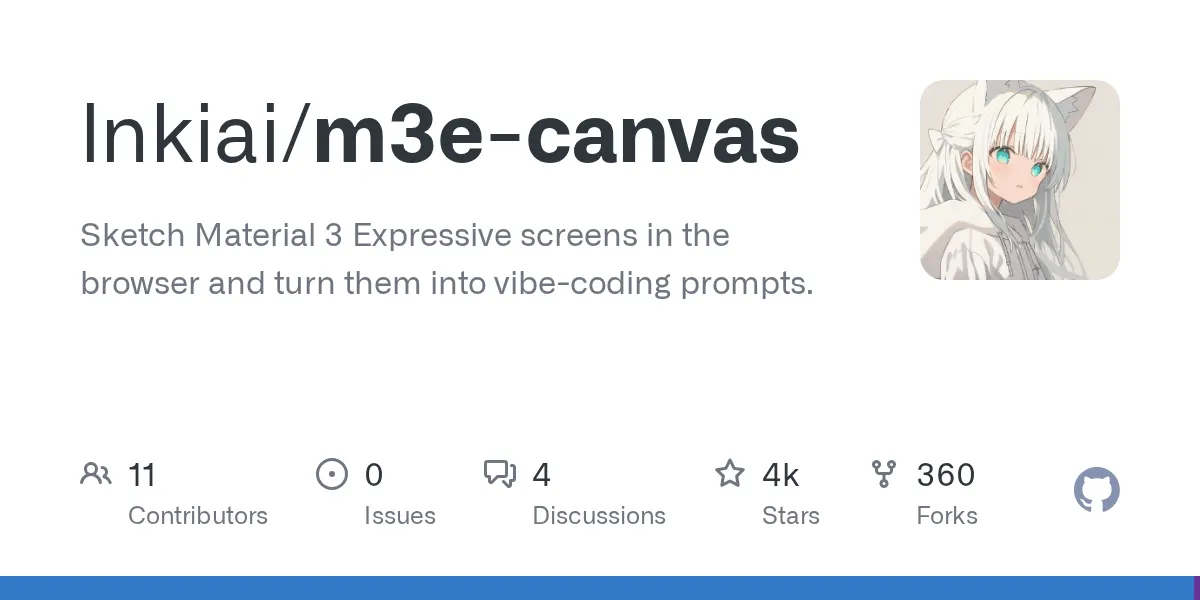 Sketch Material 3 apps in the browser and export exact AI prompts