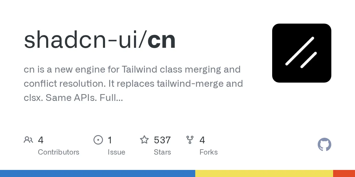 shadcn releases 'cn' to speed up Tailwind class merging by 30x