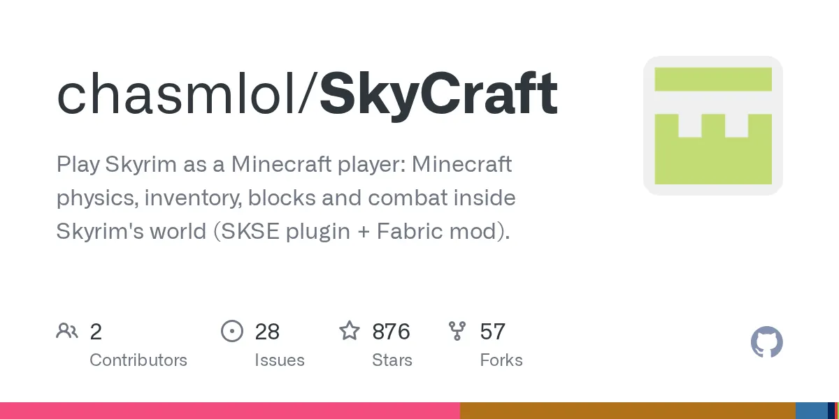 Giờ bạn đã có thể chơi Skyrim với cơ chế vật lý và khối vuông của Minecraft