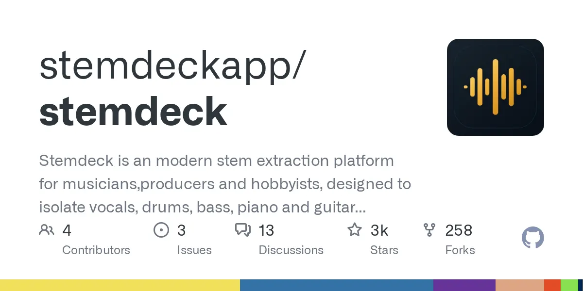 StemDeck offers free, local AI stem separation on your desktop