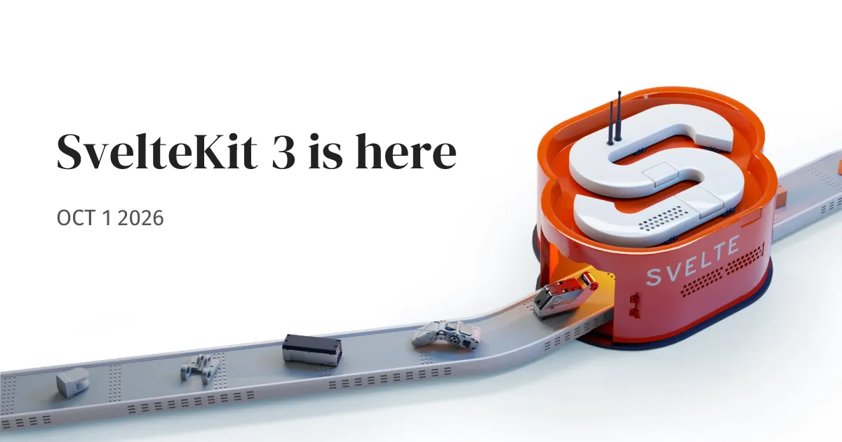 SvelteKit 3 arrives with cleaner configs and standard imports