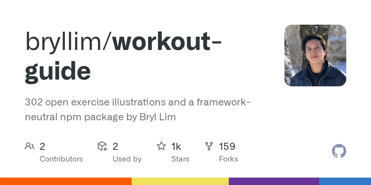 302 open-source exercise illustrations in one npm package